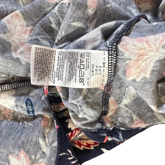 Old Navy Girls Dress Size Small 6-7 Floral Sleeveless Summer Cutout Back Knit - Picture 7 of 7